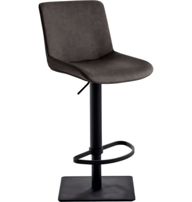 Bar-/Tresenhocker 1287 Gestell schwarz gepolsterte Sitzschale schlamm