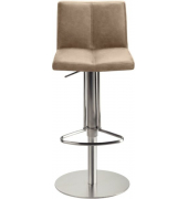 Hochstuhl myKLEO, beige, Gestell edelstahl gebürstet, Tellerfuß