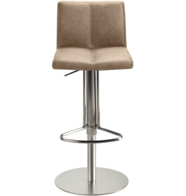 Hochstuhl myKLEO, beige, Gestell edelstahl gebürstet, Tellerfuß