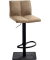 Bar-/Tresenhocker 1285 Gestell schwarz gepolsterte Sitzschale beige