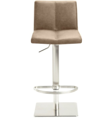 Hochstuhl myTIMO, beige / edelstahl geb&uuml;rstet, ohne Armlehnen, Tellerfu&szlig; quadratisch