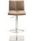 Hochstuhl myTIMO, beige / edelstahl geb&uuml;rstet, ohne Armlehnen, Tellerfu&szlig; quadratisch