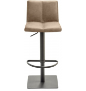 Bar-Tresenhocker 1285 Gestell grau gepolsterte Sitzschale, beige