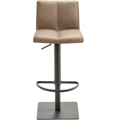 Bar-/Tresenhocker 1285 Gestell grau gepolsterte Sitzschale, beige