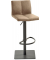 Bar-/Tresenhocker 1285 Gestell grau gepolsterte Sitzschale, beige