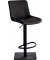 Bar-/Tresenhocker 1287 Gestell schwarz gepolsterte Sitzschale schwarzgrau