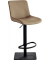 Bar-/Tresenhocker 1287 Gestell schwarz gepolsterte Sitzschale beige