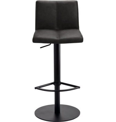 Bar-/Tresenhocker 1385,Gestell schwarz gepolsterte Sitzschale schwarzgrau