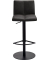 Bar-/Tresenhocker 1385,Gestell schwarz gepolsterte Sitzschale schwarzgrau