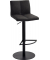Bar-/Tresenhocker 1385,Gestell schwarz gepolsterte Sitzschale schwarzgrau