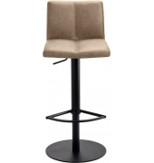 Bar-Tresenhocker 1385,Gestell schwarz gepolsterte Sitzschale beige