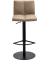 Bar-/Tresenhocker 1385,Gestell schwarz gepolsterte Sitzschale beige