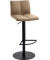 Bar-/Tresenhocker 1385,Gestell schwarz gepolsterte Sitzschale beige