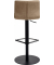 Bar-/Tresenhocker 1385,Gestell schwarz gepolsterte Sitzschale beige