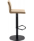 Bar-/Tresenhocker 1385,Gestell schwarz gepolsterte Sitzschale beige