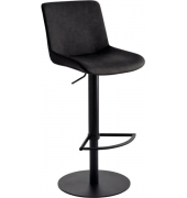 Bar-Tresenhocker 1387,Gestell schwarz gepolsterte Sitzschale schwarzgrau
