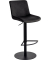 Bar-/Tresenhocker 1387,Gestell schwarz gepolsterte Sitzschale schwarzgrau