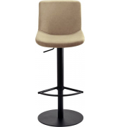 Bar-Tresenhocker 1387,Gestell schwarz gepolsterte Sitzschale beige