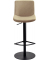 Bar-/Tresenhocker 1387,Gestell schwarz gepolsterte Sitzschale beige