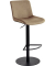 Bar-/Tresenhocker 1387,Gestell schwarz gepolsterte Sitzschale beige
