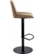 Bar-/Tresenhocker 1387,Gestell schwarz gepolsterte Sitzschale beige