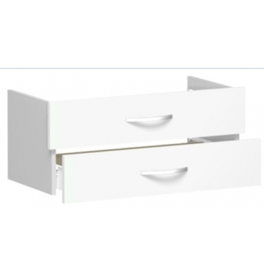 Schubkasteneinsatz 1 OH weiß für Korpusbreite 80 cm, Flex