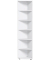 Eckabschlußregal 6 OH 2160x400x400 mit Standfüßen, weiß, Flex