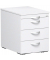 Rollcontainer S-530151-WW Flex, wei&szlig;, 4 Schubladen, Dreischicht-Feinspan, Melaminharz beschichtet, abschlie&szlig;bar