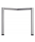 Schreibtisch Flex, manuell höhenverstellbar, 68-82cm (H), 80x80cm (BxT), quadratisch, weiß / silber
