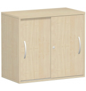 Schiebet&uuml;renschrank Flex S-381501AA, abschlie&szlig;bar, 2 OH, ahorn, 80x72x42,5cm (BxHxT)