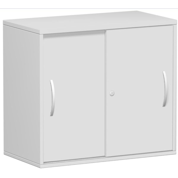 4038933478531 - Anstell-Schiebetürenschrank 2 OH mit Standfüßen Lichtgrau Flex 4038933478531 Geramöbel