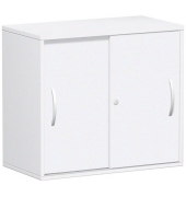 Schiebet&uuml;renschrank Flex S-381501WW, abschlie&szlig;bar, 2 OH, wei&szlig;, 80x72x42,5cm (BxHxT)