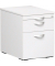 Rollcontainer S-530152-WW Flex, wei&szlig;, 3 Schubladen, Dreischicht-Feinspan, Melaminharz beschichtet, abschlie&szlig;bar