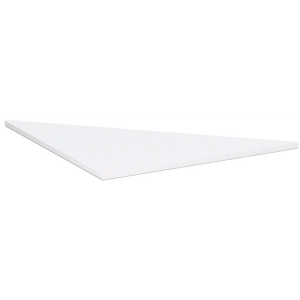 4038933479811 - Speed Office Schreibtisch Freiform Weiß 2166 (B) x 1130 (T) x 800 (H) mm MFC (Melaminbeschichtete Spanplatte)
