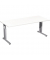 Schreibtisch Flex, manuell höhenverstellbar, 68-82cm (H), 180x80cm (BxT), rechteckig, weiß / silber