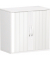 Aktenschrank Flex S-382117-SW, Kunststoff/Holz abschließbar, 2 OH, 80 x 79,8 x 42,5 cm, silber/weiß