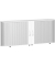 Aktenschrank Flex S-382104-W, Kunststoff/Holz, 2 OH, 200 x 83 x 40 cm, silber/weiß