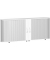 Aktenschrank Flex S-382104-SW, 2 OH, silber/wei&szlig;, 200x83x40cm (BxHxT)