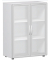 Flügeltürenschrank mit Glastür 3 OH 80 cm Breite, weiß, Flex