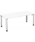 Schreibtisch Flex, manuell h&ouml;henverstellbar, 72cm (H), 180x80cm (BxT), rechteckig, wei&szlig; / silber
