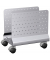 CPU-Halter f. Flex mobil, 4 Rollen, silber, Lochblech, 160-260x360x350