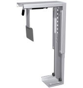CPU-Halter f. Flex 78-220x122x307-532 silber, Montage unter der Tischplatte