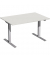 Sitz-Steh-Schreibtisch Elektro Flex, elektrisch höhenverstellbar, 65-125cm (H), 120x80cm (BxT), rechteckig, grau / silber
