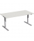 Sitz-Steh-Schreibtisch Elektro Flex, elektrisch höhenverstellbar, 65-125cm (H), 160x80cm (BxT), rechteckig, grau / silber