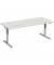 Sitz-Steh-Schreibtisch Elektro Flex, elektrisch h&ouml;henverstellbar, 65-125cm (H), 180x80cm (BxT), rechteckig, grau / silber