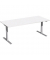 Sitz-Steh-Schreibtisch Elektro Flex, elektrisch höhenverstellbar, 65-125cm (H), 180x80cm (BxT), rechteckig, weiß / silber