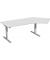 Sitz-Steh-Schreibtisch Elektro Flex, elektrisch höhenverstellbar, 65-125cm (H), 216,6x113cm (BxT), Freiform, grau / silber