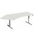 Sitz-Steh-Schreibtisch Elektro Flex, elektrisch höhenverstellbar, 65-125cm (H), 216,6x113cm (BxT), Freiform, grau / silber