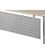Knieraumblende 1800 für Schreibtisch Flex, silber, gelocht
