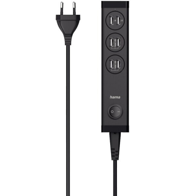 USB-Ladestation Ladekabel mit Adapter schwarz, 34 Watt USB-Ladestation Ladekabel mit Adapter schwarz, 34 Watt